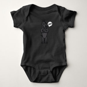 Stubborn Giant Schnauzer Baby Bodysuit