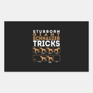 Stubborn Giant Schnauzer Dog Tricks Graphic Sticker