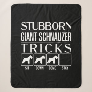 Stubborn Giant Schnauzer Tricks, Funny Giant Schna Sherpa Blanket