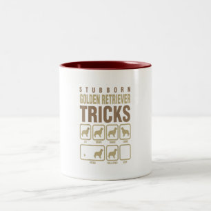 Stubborn Golden Retriever Tricks Dog Lover Two-Tone Coffee Mug