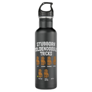 Stubborn Goldendoodle Tricks Funny Dog Trainer Mom 710 Ml Water Bottle