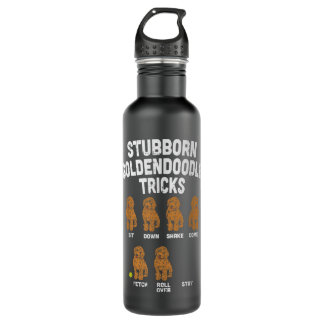 Stubborn Goldendoodle Tricks Funny Dog Trainer Mom 710 Ml Water Bottle