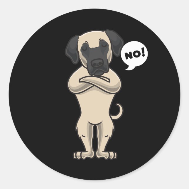 Stubborn Kangal Anatolian Shepherd Dog funny Classic Round Sticker (Front)