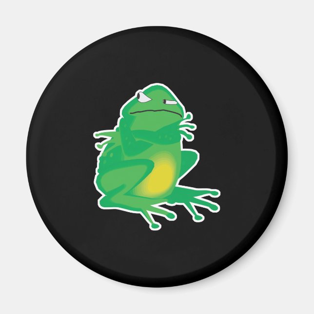 stubborn little frog magnet (Front)