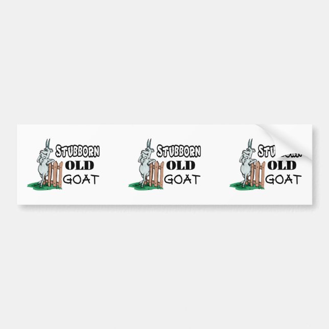 Stubborn Old Goat Bumper Sticker (Front)