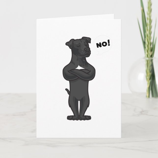 Stubborn Patterdale Terrier Dog funny Card (Front)
