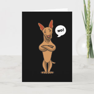 Stubborn Podenco dog gift Card