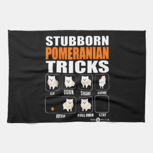 Stubborn Pomeranian Tricks Gift Lover Kitchen Towel