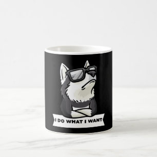 Stubborn Pomsky Dog Funny Coffee Mug