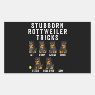 stubborn rottweiler tricks sticker