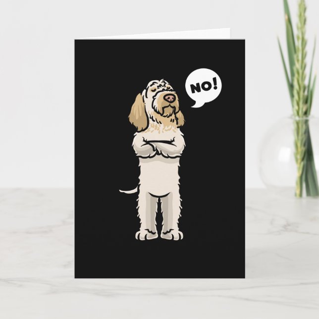 Stubborn Spinone Italiano Dog Card (Front)