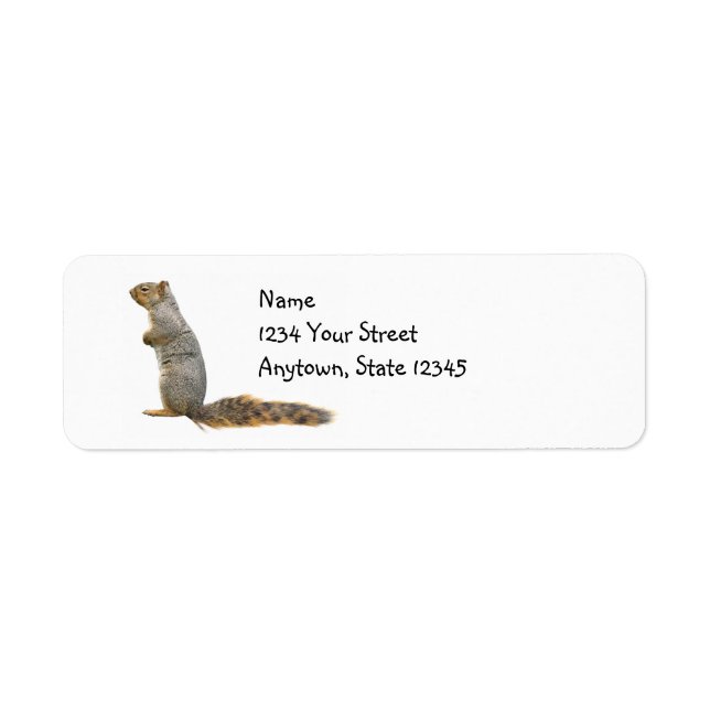Stubborn Squirrel Return Address Labels (Front)