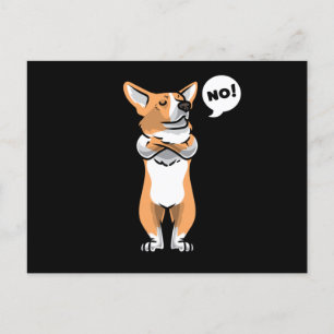 Stubborn Welsh Corgi Pembroke Postcard