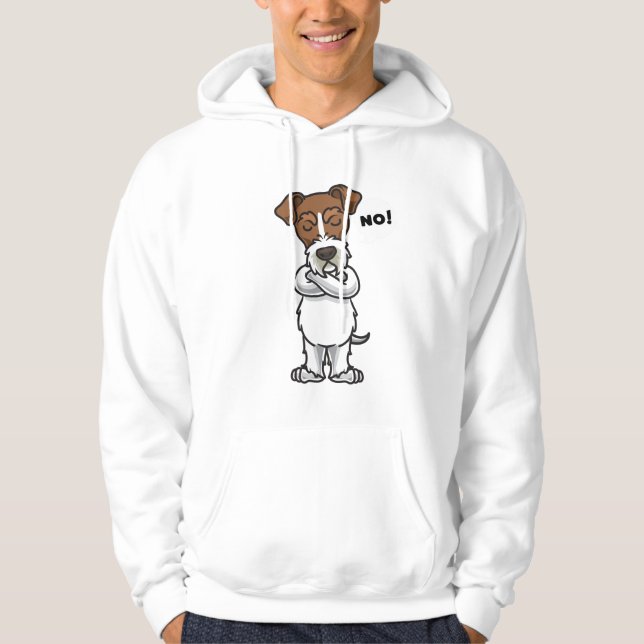 Stubborn Wire Fox Terrier Dog Hoodie (Front)