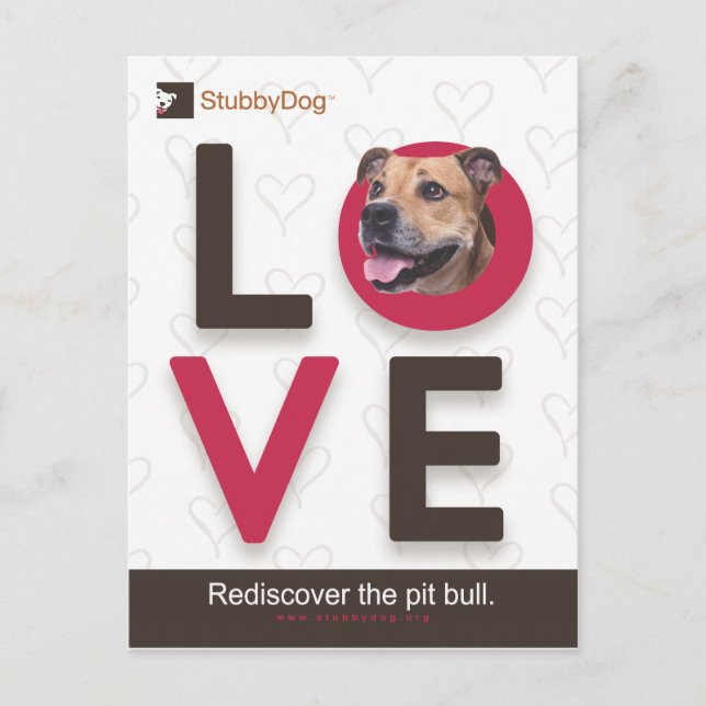 StubbyDog Valentine #1 Holiday Postcard (Front)