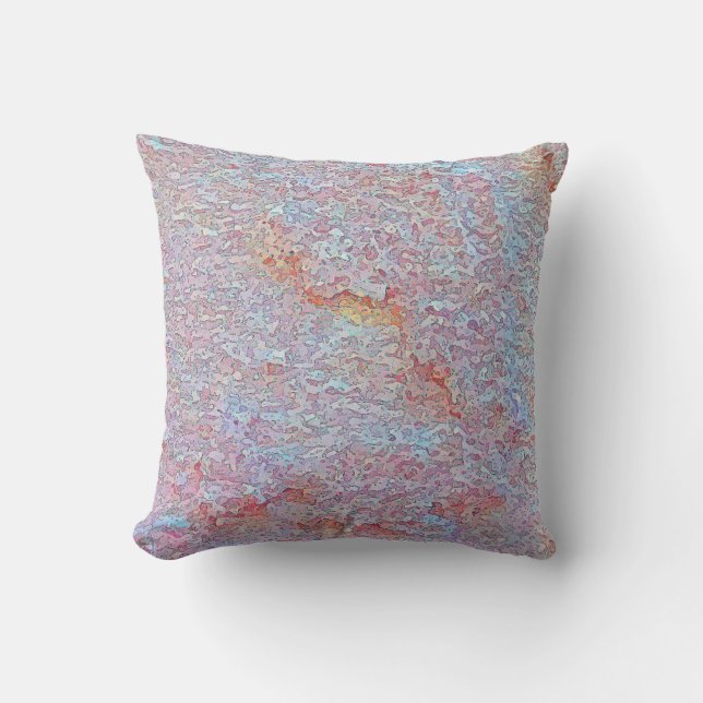 Stucco Blue Mist Throw Pillow (Front)