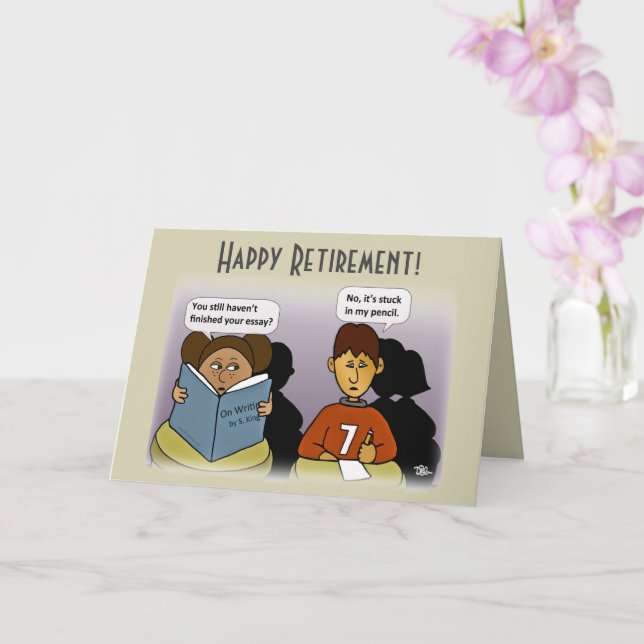 Stuck Folded Greeting Card (Orchid)