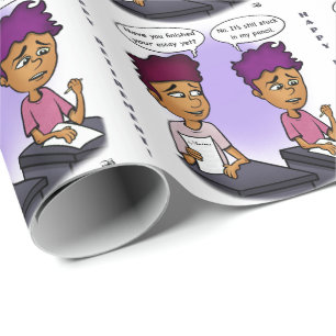 Stuck in Pencil Wrapping Paper