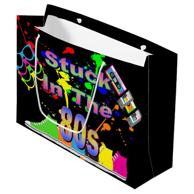 Stuck in the 80s large gift bag (Front Angled)