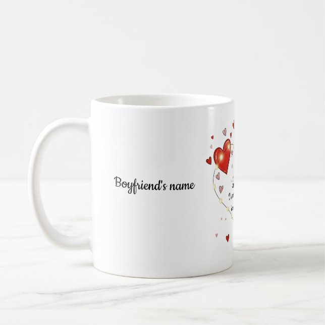 Stuck like glue valentine coffee mug (Left)