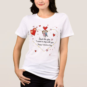 Stuck like glue valentine Tri-Blend shirt