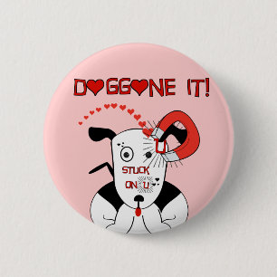 Stuck On U Doggone it! Petey the Pit Bull 2 Inch Round Button