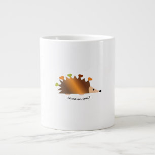 Stuck On You Hedgehog And Hearts Cute Design  Large Coffee Mug