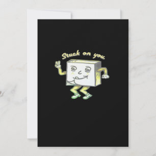 Stuck On You Post It Minimal Modern Style  Holiday Card