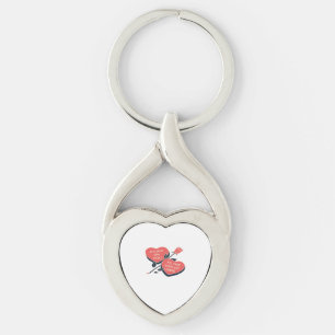 Stuck On You Till The End Of Time Valentines Day H Keychain
