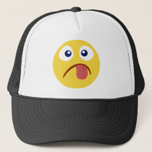 Stuck Out Tongue Emojia Trucker Hat