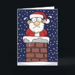 Stuck Santa Holiday Card<br><div class="desc">Santa Stuck in a Chimney</div>