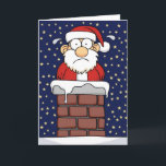 Stuck Santa Holiday Card<br><div class="desc">Santa Stuck in a Chimney</div>