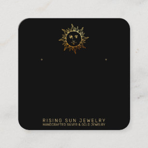 *~* Stud EARRING DISPLAY QR Social Media Sun  Square Business Card