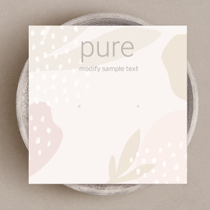 Stud Earring Pastel Shapes Display Square Business Card