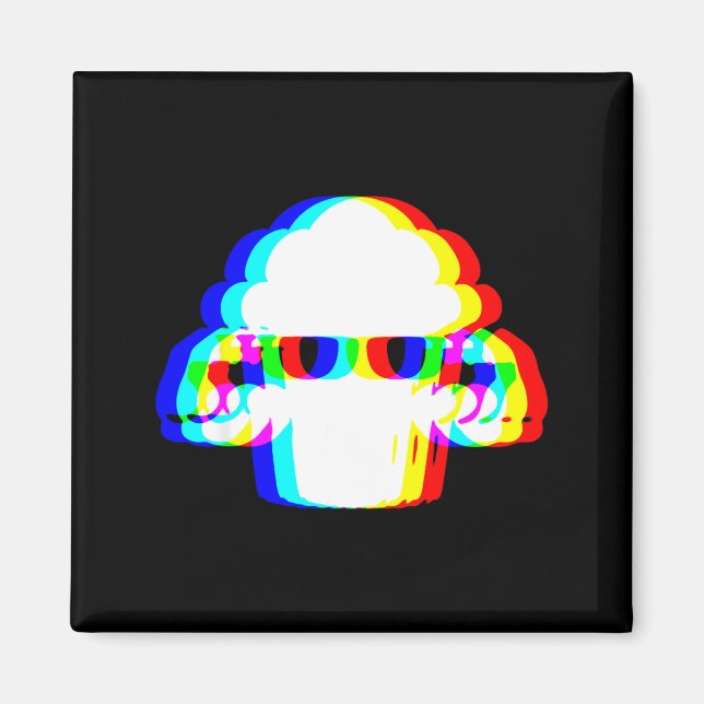 Stud Muffin Funny Muffin Varwave Edm Cyber Glitch  Magnet (Front)