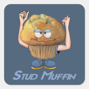 Stud Muffin Humour Square Sticker