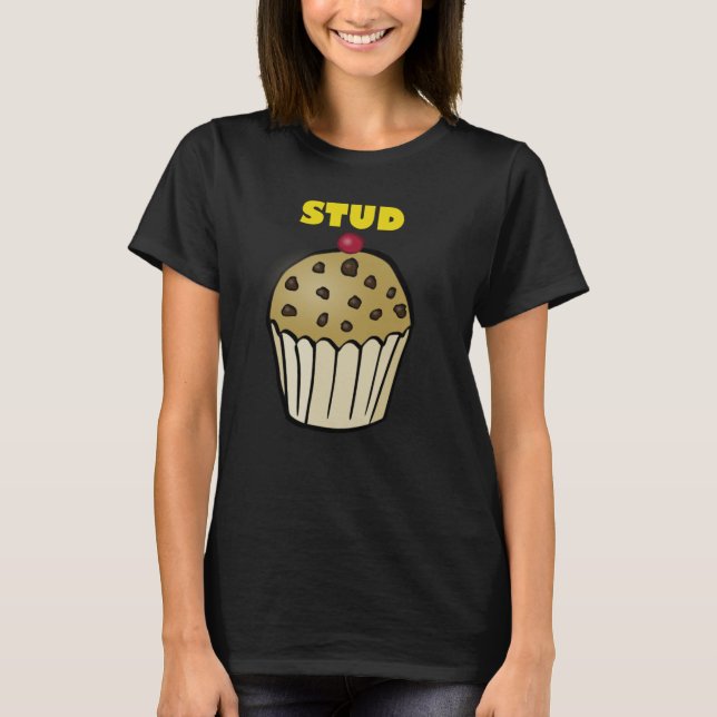 Stud Muffin Workout Exercise Fitness Humour Muscle T-Shirt (Front)