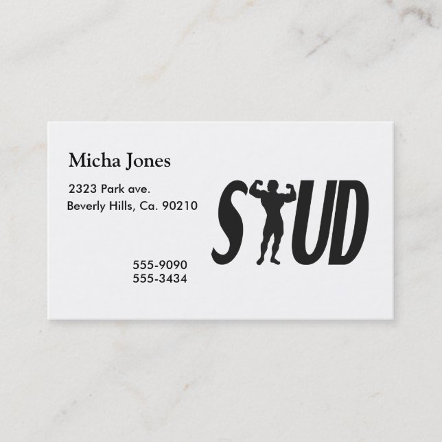 Stud Muscles Business Card (Front)