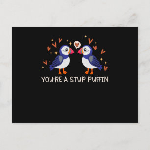 Stud Puffin Hearts Puffins Love Seabirds Postcard