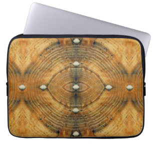 Studded Floor Pattern in Golden Browns Laptop Sleeve