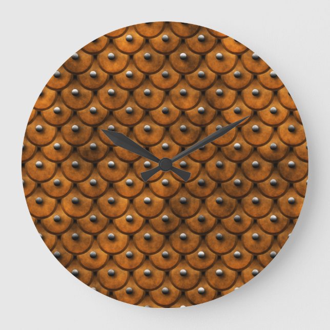 Studded Leather 1 Wall Clock (Front)