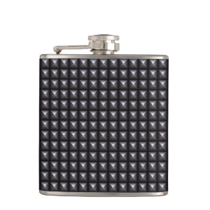 Studded Steel Texture Hip Flask