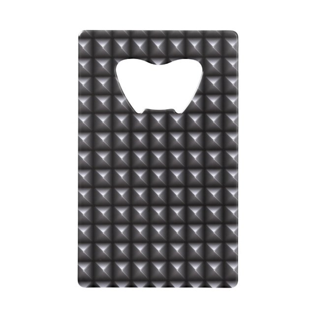 Studded Steel Texture Wallet Bottle Opener (Front)