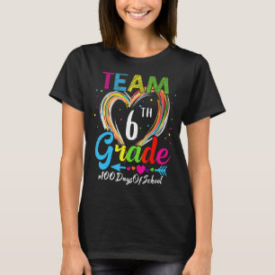 Student 100th Day Team 6th Grade Squad 100 Days Of T-Shirt