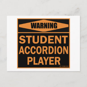 Student Accordion Player Postcard