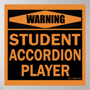 Student Accordion Player Poster