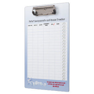 Student Assignments & Exams Tracker Clipboard