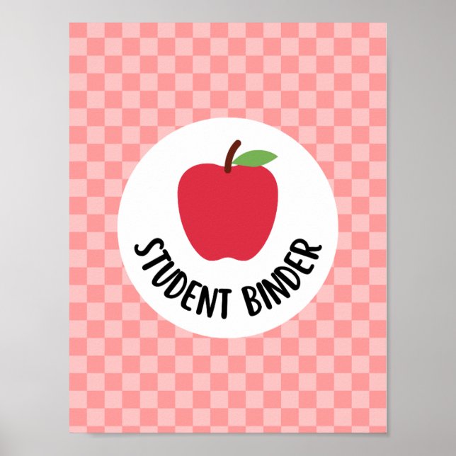 student binder title page insert for teachers poster (Front)