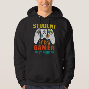 Student By Day Gamer By Night Meme For Gamers_9 Hoodie