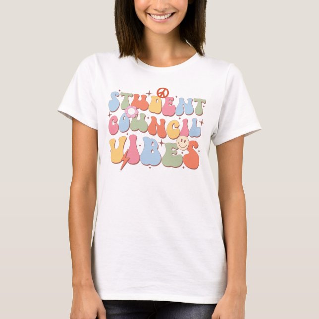 Student Council Vibes, Back To School T-Shirt (Front)